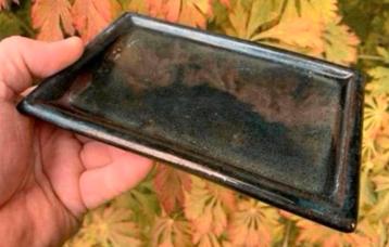 Bonsai onderzetter zwart geglazuurd aardewerk 16,9x11,2x2,1 beschikbaar voor biedingen