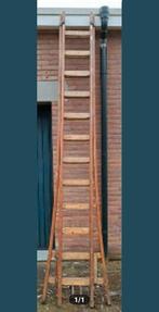 Grote houten uitschuifladder optrekladder schildersladder, Doe-het-zelf en Verbouw, Ladders en Trappen, Ophalen, Gebruikt, Nv5