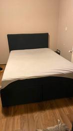 Gratis boxspring 140x200, Huis en Inrichting, Slaapkamer | Boxsprings, Ophalen, Gebruikt, Zwart, 140 cm