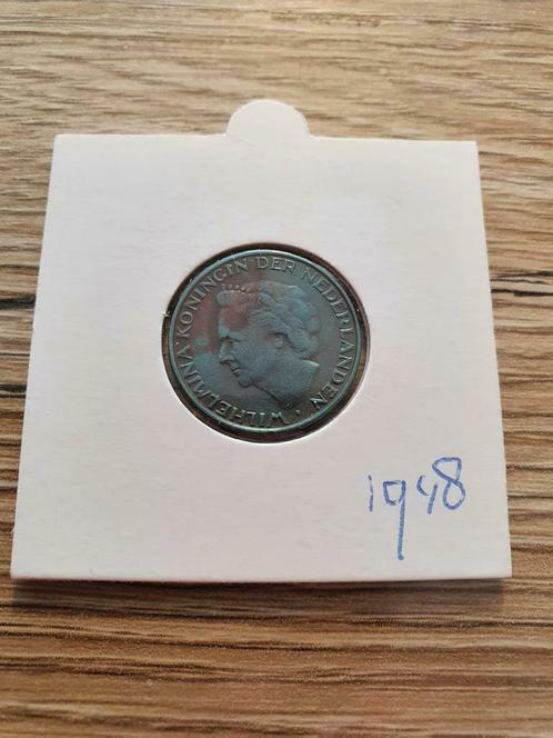 5 cent 1948 Koningin Wilhelmina FDC met Patina, Postzegels en Munten, Munten | Nederland, Losse munt, 5 cent, Koningin Wilhelmina