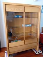 Mooie eiken vitrinekast  (zonder inhoud), Ophalen, Gebruikt, 25 tot 50 cm, 150 tot 200 cm