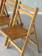 Jaren 70 klapstoelen 4x vintage retro klapstoel prijs p/stuk, Gebruikt, Bruin, Vintage, Ophalen of Verzenden