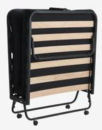 Logeerbed ,opklapbed, Ophalen, 90 cm, Eenpersoons, Zwart