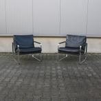 Armchairs | Fabricius | Walter Knoll | zwart leder, Ophalen, Knoll, Betreft 2ehands Walter Knoll, 75 tot 100 cm