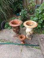Gietijzeren vazen, Tuin en Terras, Tuinvazen, Ophalen of Verzenden, Gebruikt