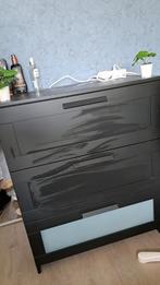 Zwarte ladekast van Ikea, Huis en Inrichting, Kasten | Roldeurkasten en Archiefkasten, Ophalen, Gebruikt