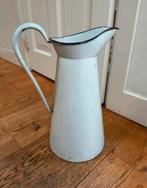 Vintage franse emaille kruik / waterkan - brocante - wit, Antiek en Kunst, Antiek | Emaille, Ophalen of Verzenden