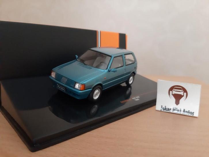 Fiat Uno 1983 blauw-metallic van IXO 1:43, Hobby en Vrije tijd, Modelauto's | 1:43, Nieuw, Auto, Overige merken, Ophalen of Verzenden