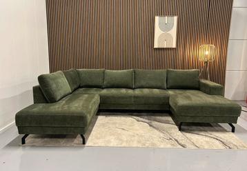 Loods 5 - U bank - Hoekbank - Groen - Nette Staat beschikbaar voor biedingen