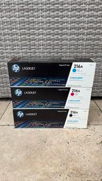 Set van HP 216A Toners Zwart, Cyaan & Magenta Ongeopend, Ophalen of Verzenden, Zo goed als nieuw, Toner, Hp