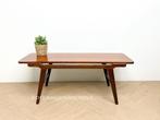 Vintage salontafel met formica omkeerbaar blad, mid century, Ophalen, 100 tot 150 cm, 50 tot 100 cm, Zo goed als nieuw