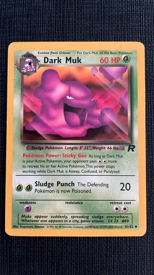 Dark Muk Team Rocket 41/82, Hobby en Vrije tijd, Verzamelkaartspellen | Pokémon, Zo goed als nieuw, Losse kaart, Ophalen of Verzenden