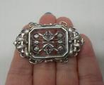 Zilveren vintage broche nr.1065, 4 tot 7 cm, Verzenden, Zo goed als nieuw, Zilver