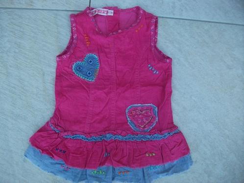 Jurk roze jurkje geborduurd ZGAN maat 74, Kinderen en Baby's, Babykleding | Maat 74, Zo goed als nieuw, Meisje, Jurkje of Rokje