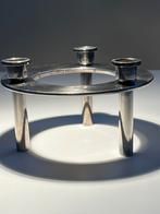 Vintage Modenist silverplate verzilverde kaarshouder gemerkt, Antiek en Kunst, Ophalen of Verzenden