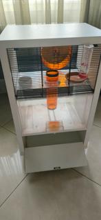 Hamster kooi, 2 verdiepingen., Dieren en Toebehoren, Knaagdieren en Konijnen | Hokken en Kooien, Kooi, Gebruikt, Minder dan 75 cm
