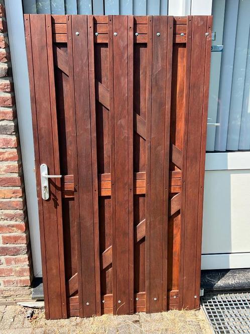 Hardhouten bankirai tuinpoort, ook op maat, Tuin en Terras, Schuttingen, Zo goed als nieuw, Hout, 1 tot 2 meter, Minder dan 3 meter