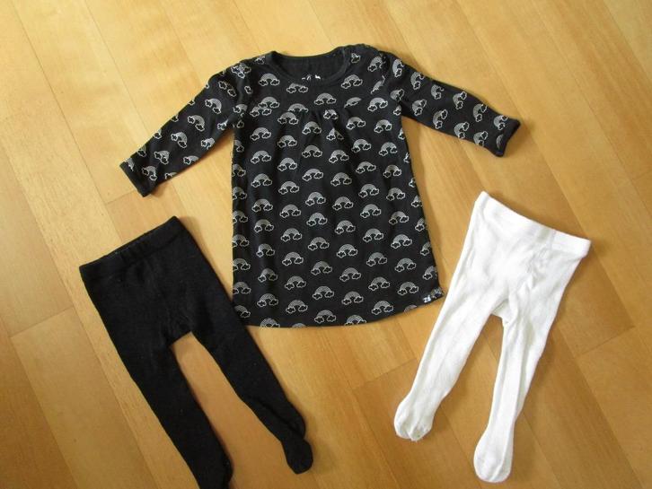 Maat 68 - 1x jurkje Z8 + 2x maillot Hema, Kinderen en Baby's, Babykleding | Maat 68, Zo goed als nieuw, Meisje, Jurkje of Rokje