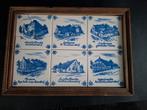 Delftsblauwe Tegeltjes Boerderijen in Lijst, Antiek en Kunst, Antiek | Wandborden en Tegels, Ophalen of Verzenden