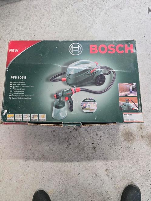 Bosch PFS 105 E verfspuit, Doe-het-zelf en Verbouw, Schildersmaterialen, Gebruikt, Verfspuit of Verfpomp, Ophalen of Verzenden