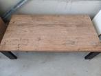 Teak houten salontafel stalen poten, 50 tot 100 cm, Minder dan 50 cm, 100 tot 150 cm, Teakhout