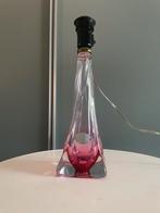 Val Saint Lambert vintage glazen lamp object, Huis en Inrichting, Ophalen of Verzenden, Zo goed als nieuw, Minder dan 50 cm