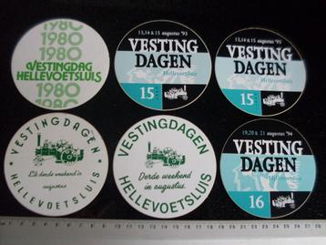 6x sticker vestingdagen hellevoetsluis logo 1980 1993 1994 beschikbaar voor biedingen