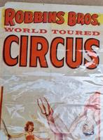 Vintage circus poster, USA, Robbins Bros., origineel 1965🤡, Ophalen of Verzenden, A1 t/m A3, Overige onderwerpen, Rechthoekig Staand