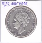 Schaarse rijksdaalder 1932 GROF HAAR voor 120 euro, Ophalen of Verzenden, 2½ gulden, Losse munt, Zilver