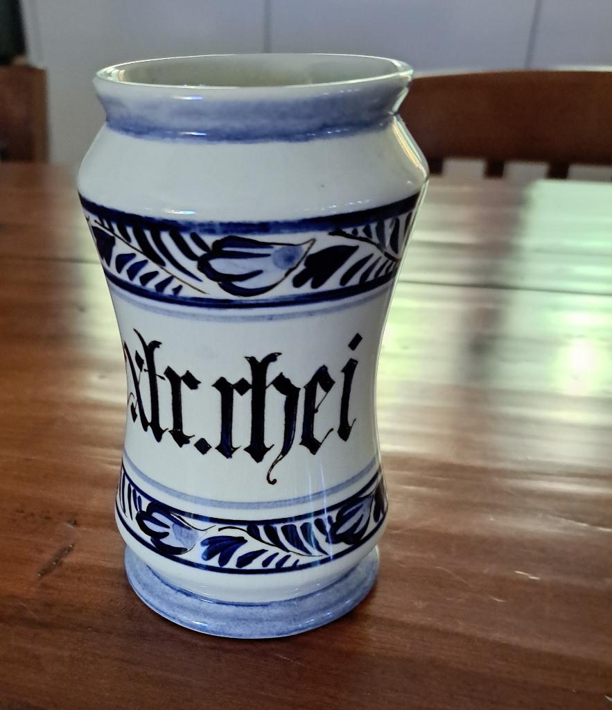 Delfts blauwe apothekerspot - Albarello, Ophalen, Zo goed als nieuw