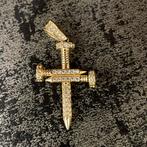 14 k gouden spijker kruis hanger, Nieuw, Ophalen of Verzenden, Goud, Goud
