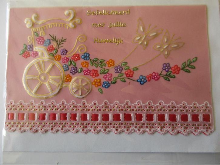 nr 117 pergamano trouw kaart, Hobby en Vrije tijd, Kaarten | Zelfgemaakt, Nieuw, Overige thema's, Ophalen of Verzenden