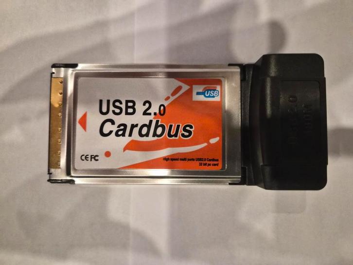 4 Poort USB 2.0 Cardbus PCMCIA Laptop Notebook Adapter, Computers en Software, Vintage Computers, Ophalen of Verzenden