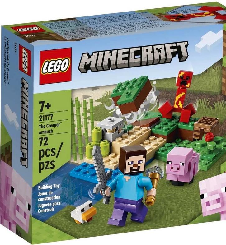 LEGO Minecraft 21177 De Creeper Hinderlaag - Compleet!, Kinderen en Baby's, Speelgoed | Duplo en Lego, Zo goed als nieuw, Lego