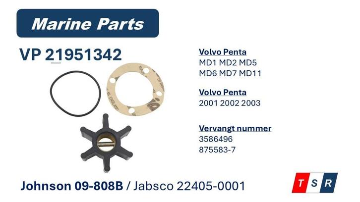 Impeller 21951342 voor Volvo Penta, Watersport en Boten, Accessoires en Onderhoud, Nieuw, Motor en Techniek, Ophalen of Verzenden