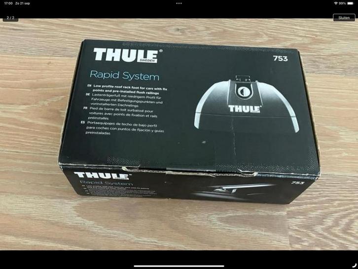 Thule voetset 753, Computers en Software, Printerbenodigdheden, Zo goed als nieuw, Overige typen, Ophalen