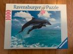 Ravensburger puzzel van dolfijnen 1000 stukjes, Ophalen of Verzenden, 500 t/m 1500 stukjes, Zo goed als nieuw, Legpuzzel