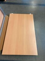 6 delen kantoortafel hout met ijzer frame, Ophalen, Zo goed als nieuw