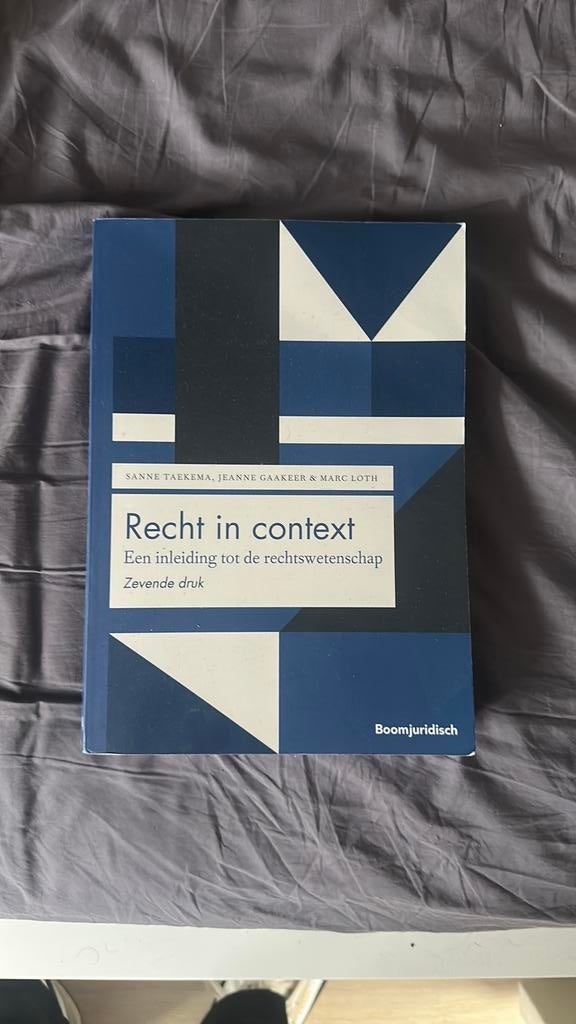 Recht in context, boek jaar 1 rechtsgeleerdheid, Ophalen of Verzenden, Zo goed als nieuw, Overige onderwerpen