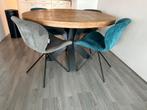 Ronde tafel met stoelen, Huis en Inrichting, Tafels | Eettafels, Ophalen, Gebruikt, 50 tot 100 cm, 100 tot 150 cm