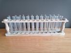 Laboratorium buisjes in rekje (reageerbuisjes) Antiek, Ophalen of Verzenden