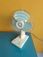 Vintage ventilator, tafelventilator, pastel blauwe waaier, Witgoed en Apparatuur, Ventilatoren, Gebruikt, Vintage, Ophalen of Verzenden
