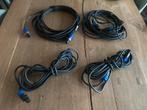 Speakon kabels - 2x10m, 2x3m - 2.5kW, Muziek en Instrumenten, Gebruikt, Speaker of Versterker, Ophalen of Verzenden, Nvt