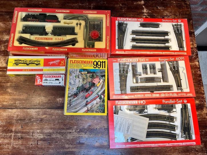 Mooie vintage Fleishman sets en onderdelen, Hobby en Vrije tijd, Modeltreinen | H0, Gebruikt, Treinset, Gelijkstroom, Fleischmann