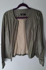 Groen Lederlook Dames Jasje L, Maat 42/44 (L), Ophalen of Verzenden, Zo goed als nieuw, Jasje
