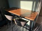 Bartafel met 2 stoelen, Huis en Inrichting, Ophalen, 100 tot 150 cm, 50 tot 100 cm, Zo goed als nieuw