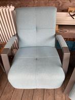 2 gave licht blauwe fauteuils, Huis en Inrichting, Fauteuils, Ophalen, Zo goed als nieuw