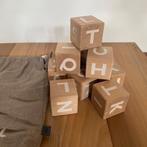 Ooh Noo houten speelgoedblokken wit alfabet, Kinderen en Baby's, Speelgoed | Houten speelgoed, Ophalen of Verzenden, Gebruikt