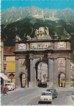 Oostenrijk, Innsbruck met auto's oa opel Kadett A, Renault 8, Verzamelen, Ophalen of Verzenden, 1960 tot 1980, Gelopen, Oostenrijk