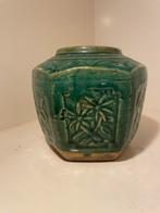 Antieke Gemberpot met Bloemenmotief, Ophalen of Verzenden